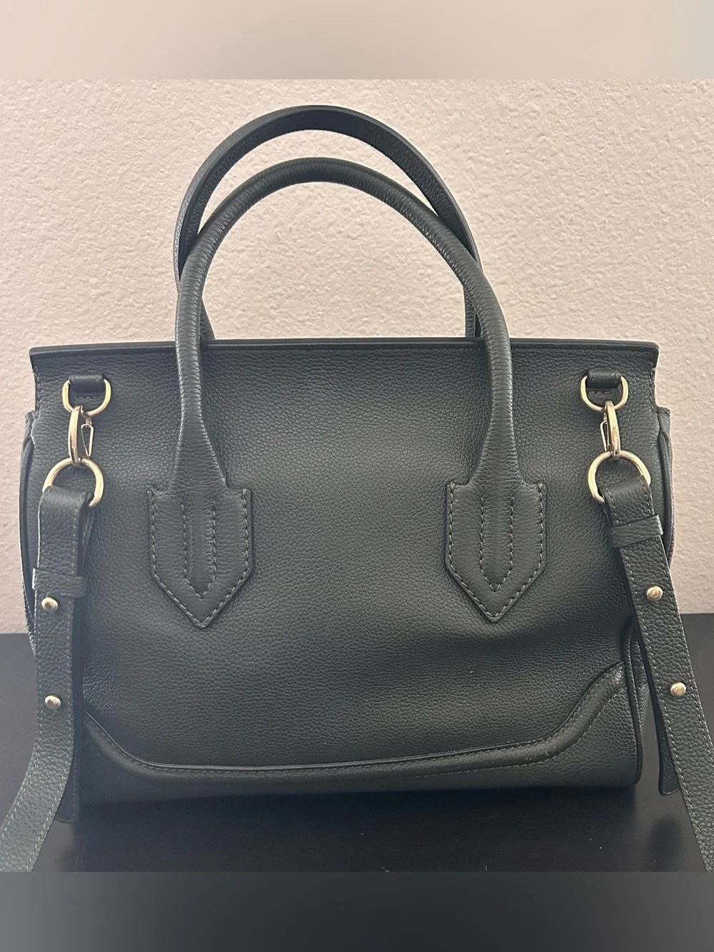 VERSACE Palazzo Empire charcoal green black Medusa crossbody satchel bag - Picture 3 of 11